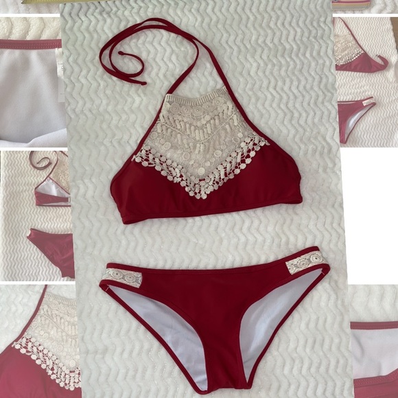 Cupshe Other - Cupshe NWOT Bikini with Crochet Detail sz M